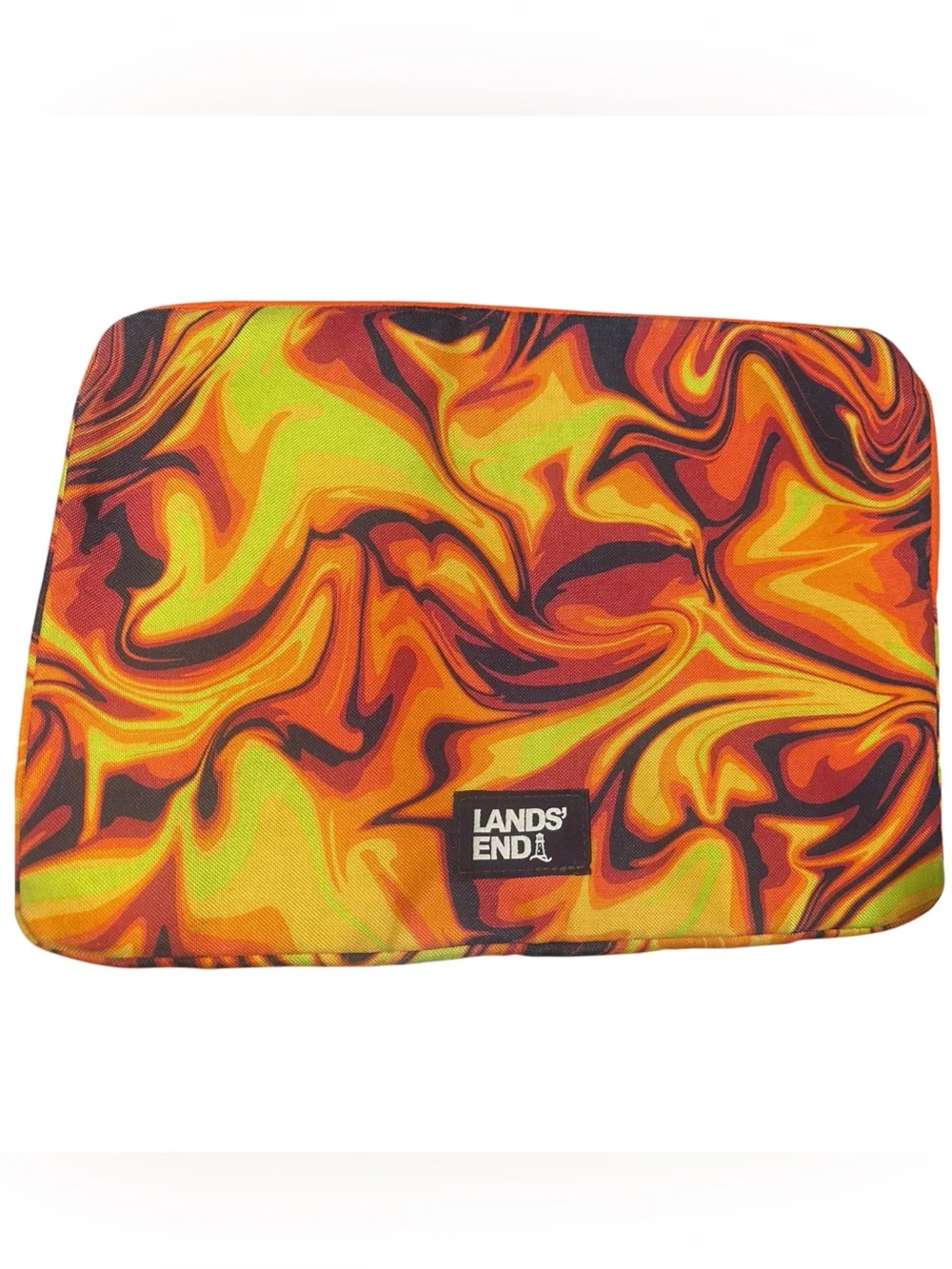 Lands' End Swirl Print Tech/laptop Sleeve in Orange, Yellow & Red